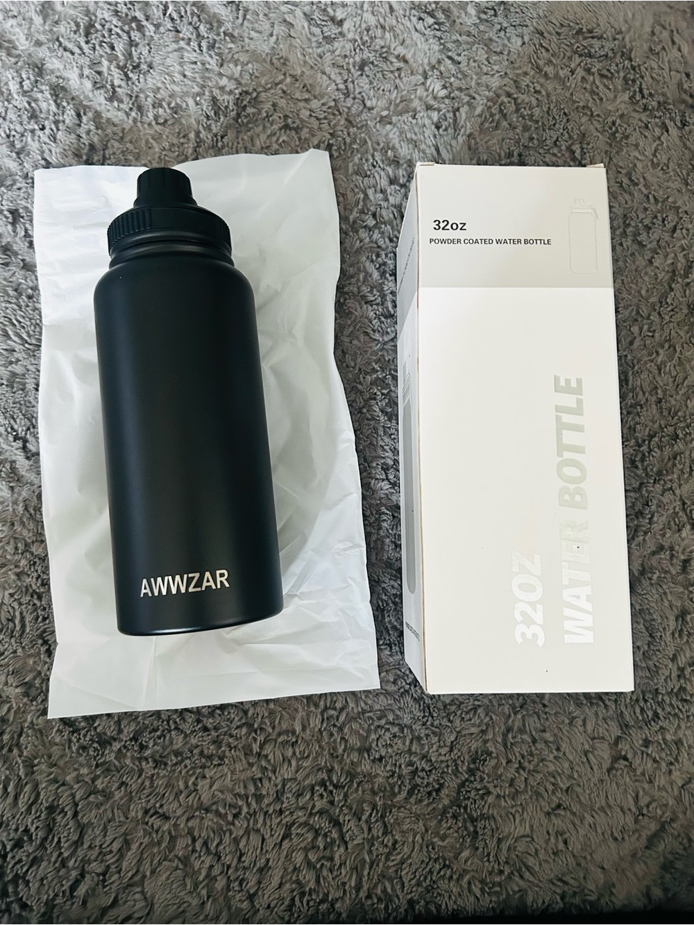 Source Unknown Matte Black AWWZAR Water Bottle
